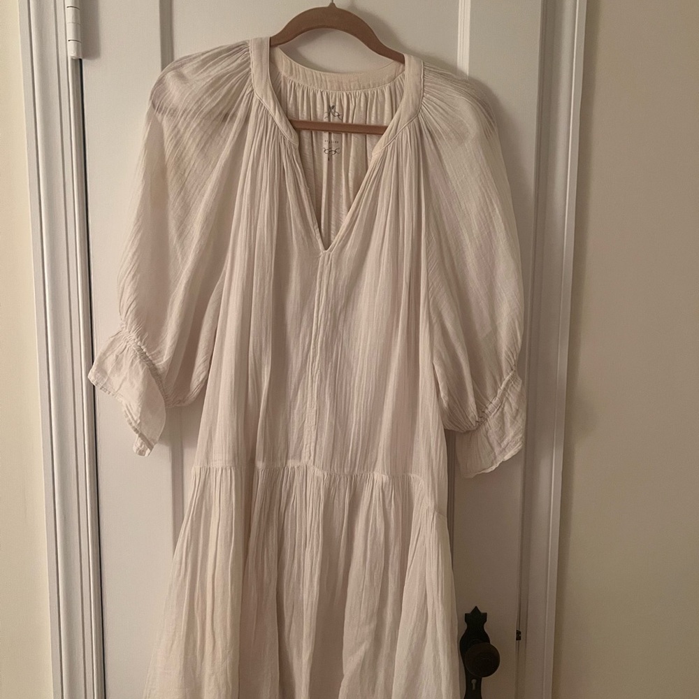 Velvet by Graham & Spencer Cream Long Sleeve Dress